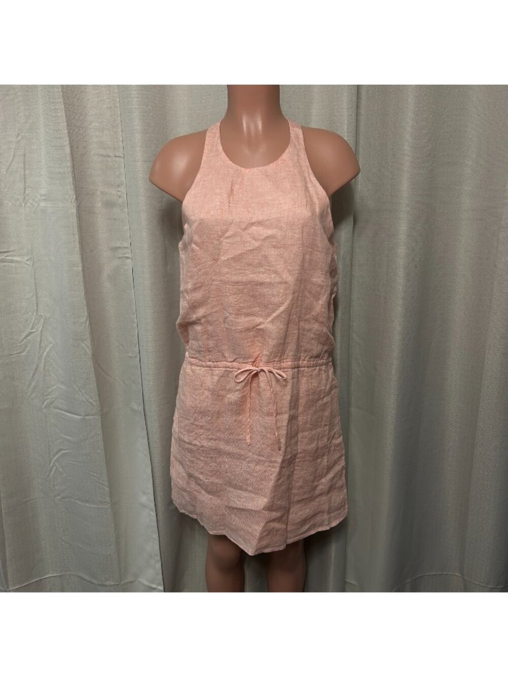 Joie Diega Sleeveless Linen Mini Dress Women's Size Large Persimmon NWT